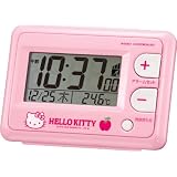 Hello Kitty (ハローキティ) 目覚し時計 R095 ピンク 電波時計 カレンダー表示付 温度表示付 8RZ095RH13
