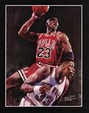 Michael Jordan (Dunking Over Ewing) Sports Poster Print - 16' X 20'