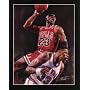 Michael Jordan (Dunking Over Ewing) Sports Poster Print - 11" X 17"