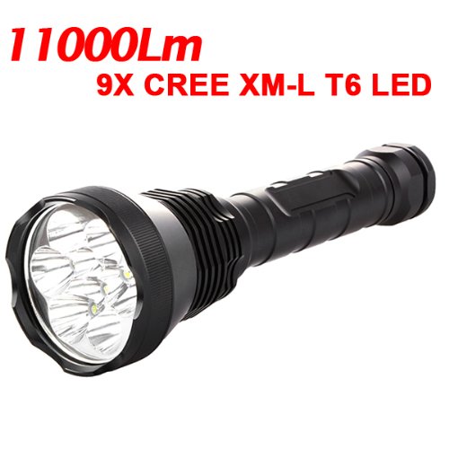 TrustFire Super Bright 9X CREE XM-L T6 LED 11000Lm LED Flashlight Torch