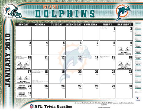 2011 Miami Dolphins - Blotter Calendar