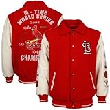 St Louis Cardinals Red Wool & Leather Genuine Merchandise Jacket