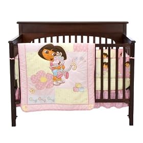 Dora the Explorer 4 Piece Baby Crib Bedding Set by Baby Boom