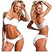 Victoria Sexy Women's Bandeau Bikini Swimsuit Beachwear Bathing Suit White Size S