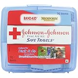 Johnson & Johnson Red Cross Save Travels First Aid Kit, 70 items, (Pack of 2)