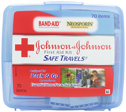 Johnson & johnson red cross save travels first aid kit, 70 it…