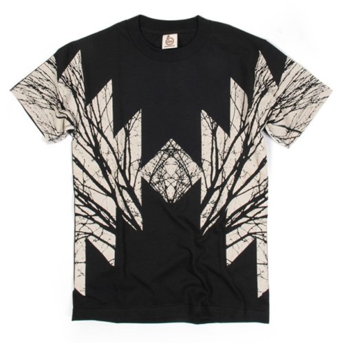 Apparel: GRN Apple Tree Men's Teepee Tee Black