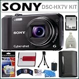 Sony Cyber-Shot DSC-HX7V/B 16.2 MP with 10x Optical Zoom in Black + 16GB Accessory Kit