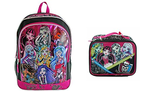 Monster High School Backpack and Lunchbag Set