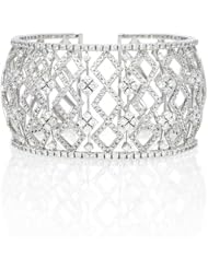 Diamond 18k White Gold Bangle Bracelet