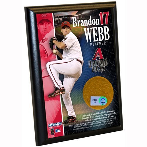 MLB Arizona Diamondbacks Brandon Webb 4-by-6-Inch Dirt Plaque