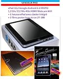 Tablet PC ePad 4Gb 512Mo HDMI 10,2 Google Android 2.2 Pack
