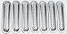 Front Grille Grill Mesh Insert Kit Chrome Silver With Key Hole Compatible for Jeep Wrangler Rubicon Sahara JK 2007-2015 Model 7 Pieces