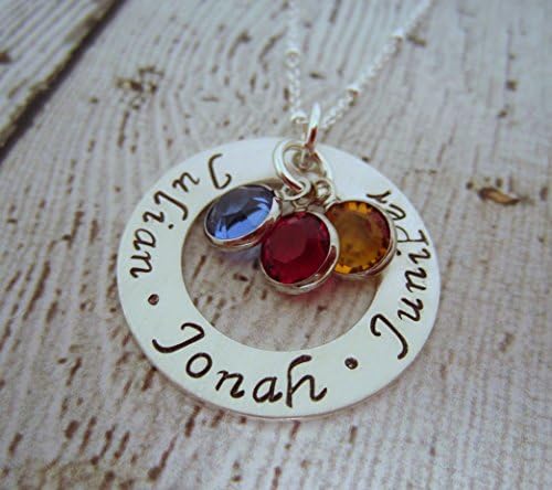 Personalized Grandma Necklace, Personalized Jewelry, Handmade Grandmother Necklace, Hand Stamped Mom Necklace