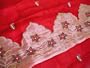 2 Red Decorative Handmade Indian Paisley Tab Curtains