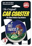 Golf Fanatic Car Coasters - 2 Pack