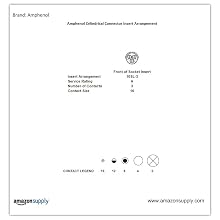 Amphenol Industrial MS3102A10SL-3P Circular Connector Pin, General Duty, Non-Environmental, Threaded Coupling, Solder Termination, Box Mounting Receptacle, 10SL-3 Insert Arrangement, 10SL Shell Size, 3 Contacts