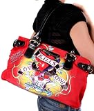Ed Hardy - ED HARDY Kristine Purse Handbag Bag Satchel Love Kills Slowly Red