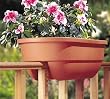 Apollo Plastics R2X6-TERRA 2 by 6 Mount Deck & Fence Railing Planter, 12-Inch by 24-Inch Rectangular, Terra Cotta