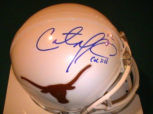 COLT MCCOY SIGNED AUTOGRAPHED TEXAS LONGHORNS MINI HELMET COA + HOLOGRAM