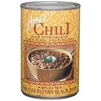 Amy's Organic Southwestern Black Bean Chili, Medium, 14.7-Ounce Cans (Pack of 12)