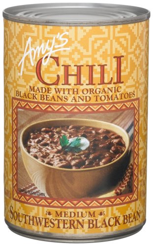 Amy's Organic Southwestern Black Bean Chili, Medium, 14.7-Ounce Cans (Pack of 12)