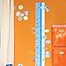 Wallies Peel & Stick Vinyl Wall Decals, Dry Erase Sticker Growth Chart, Includes 1 Growth Chart and 59 Assorted Sticker Decals