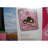 John Deere Collection "Tractors are for Girls" Blanket No-sew Throw Kit