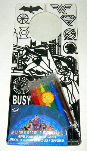  Justice League Velvet Doodles Door Hanger
