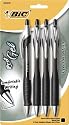 BIC Pro+ Gel Pen .7mm, Black, 4-Count Package (Pack of 6)