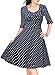 Miusol Women's V Neck Retro 1920'S Polka Dot Half Sleeve Vintage Swing Dress