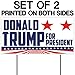 Donald Trump for President 12 Inch x 24 Inch Corrugated Plastic Sign (2 Stakes per Sign) (2)