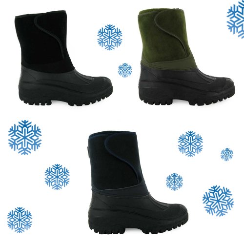10M Mens Waterproof Sole Wellys Mucker Snow Winter Outdoor Boots Size 6-12 - Mucker - Wellington boots - Waterproof sole - Velcro