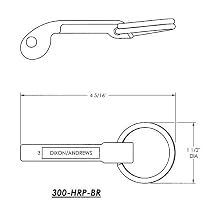 Dixon 300-HRP-BR Brass Cam and Groove Hose Fitting, Standard Handle Assembly for 3" - 5" Coupler Body