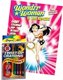 Wonder Woman Coloring Book Set with Twist-up Crayons