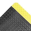 NoTrax Vinyl 479 Cushion Trax Anti-Fatigue Mat, for Heavy-Traffic Dry Areas, 3' Width x 75' Length x 9/16" Thickness, Black / Yellow