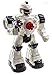 WolVol 10 channel Remote Control Shooting Robot Police Toy with Lightning Gun, Shooting Bullets will Fly, Lights and Sound Effects, Walks and Turns - TT713 Tyrannosaurus Ares white