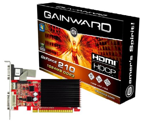 Gainward NVIDIA GeForce GF210 Grafikkarte (PCI-e, 1GB DDR3 Speicher, HDMI, DVI, 1GPU)