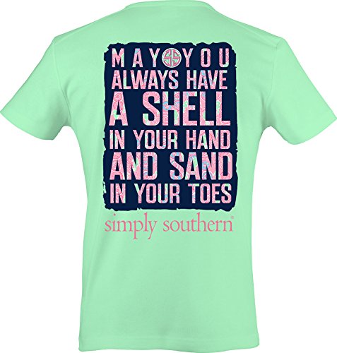 Simply Southern Tees Short Sleeve Preppy Shell in Your Hand Sand in Your Toes