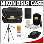 Nikon Starter Digital SLR Camera Case - Gadget Bag with EN-EL9 Battery + Tripod + Accessory Kit for D5000, D3000, D60, D40x & D40 $54.95
