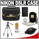 Nikon Starter Digital SLR Camera Case - Gadget Bag with EN-EL9 Battery + Tripod + Accessory Kit for D5000, D3000, D60, D40x & D40