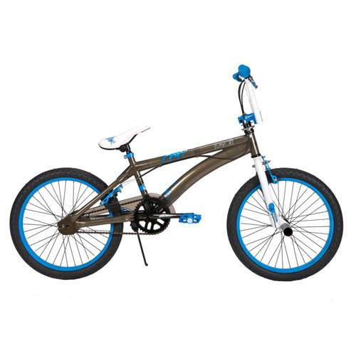Huffy 20-Inch BMX Boys Revolt Bike (Raw Steel and White)