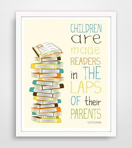 Children Are Made Readers on The Laps of Their Parents Art by Finny and Zook ** FRAME NOT INCLUDED