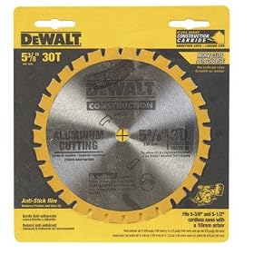 DeWalt DW9052 5-3/8-Inch 30 Tooth Aluminum and Non-Ferrous Metal Cutting Saw Blade with 5/8-Inch Arbor