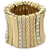 Leslie Danzis Burnished Gold Crystal Stretch R