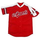 Los Angeles Angels of Anaheim Youth Button Down Raglan Sleeve Baseball Jersey by Stitches Athletic Gear