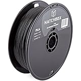 HATCHBOX 3D PLA-1KG1.75-BLK PLA 3D Printer Filament, Dimensional Accuracy +/- 0.05 mm, 1 kg Spool, 1.75 mm, Black