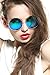 GEELOOK Oversized Round Circle Mirrored Hippie Hipster Sunglasses - Metal Frame