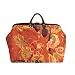 ArtisanStreet's Persimmon Floral Carpet Bag with Shoulder Strap. Features Thick Water...