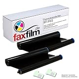 FAXFILM 2x Magic 3 kompatibler TTR Inkfilm ersetzt Philips PFA331 / PFA 331, mit Chip, Kapazität je 140 Seiten, schwarz